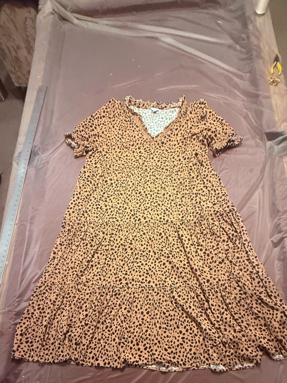 crown & ivy Beige and Black Leopard Print Maxi Dress - Picture 3 of 9